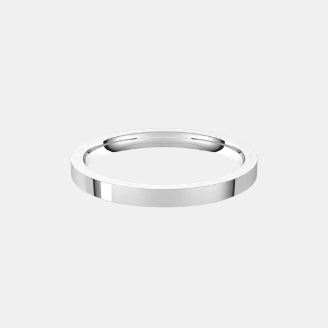 Platinum Flat Wedding Band