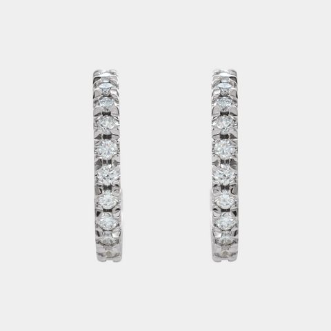 lab diamond hoop earrings