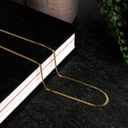 mens thin solid gold chain