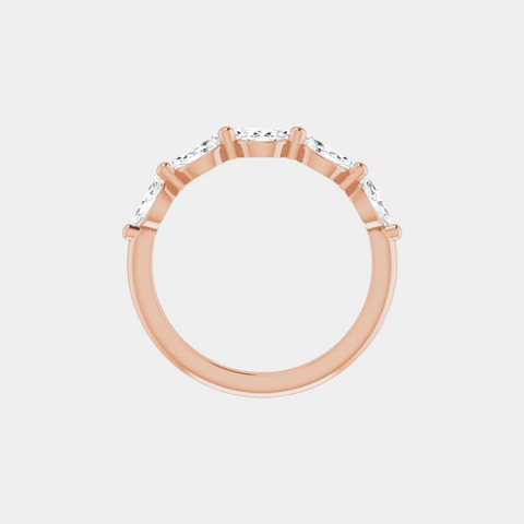 The Gold Single Prong Marquise Half Eternity