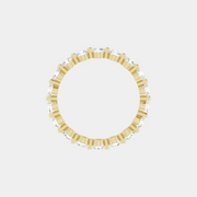 The Gold Single Prong Round Full Eternity