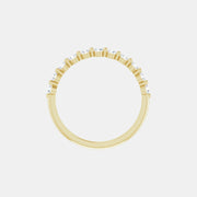 The Gold Single Prong Round Half Eternity