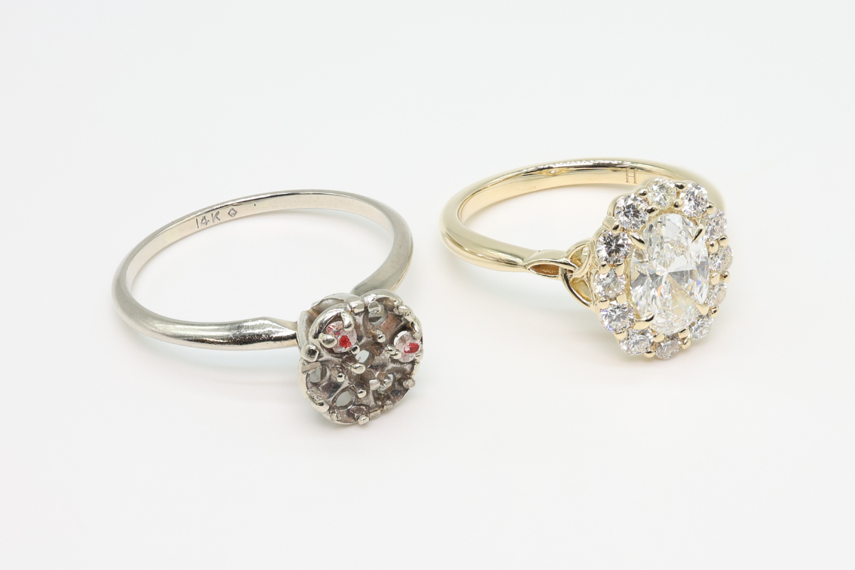Heirloom Engagement Ring Redesign: Our Step-by-Step Process to Transform Family Jewelry with Custom Engagement Ring Design | Hitched Fine Jewelry