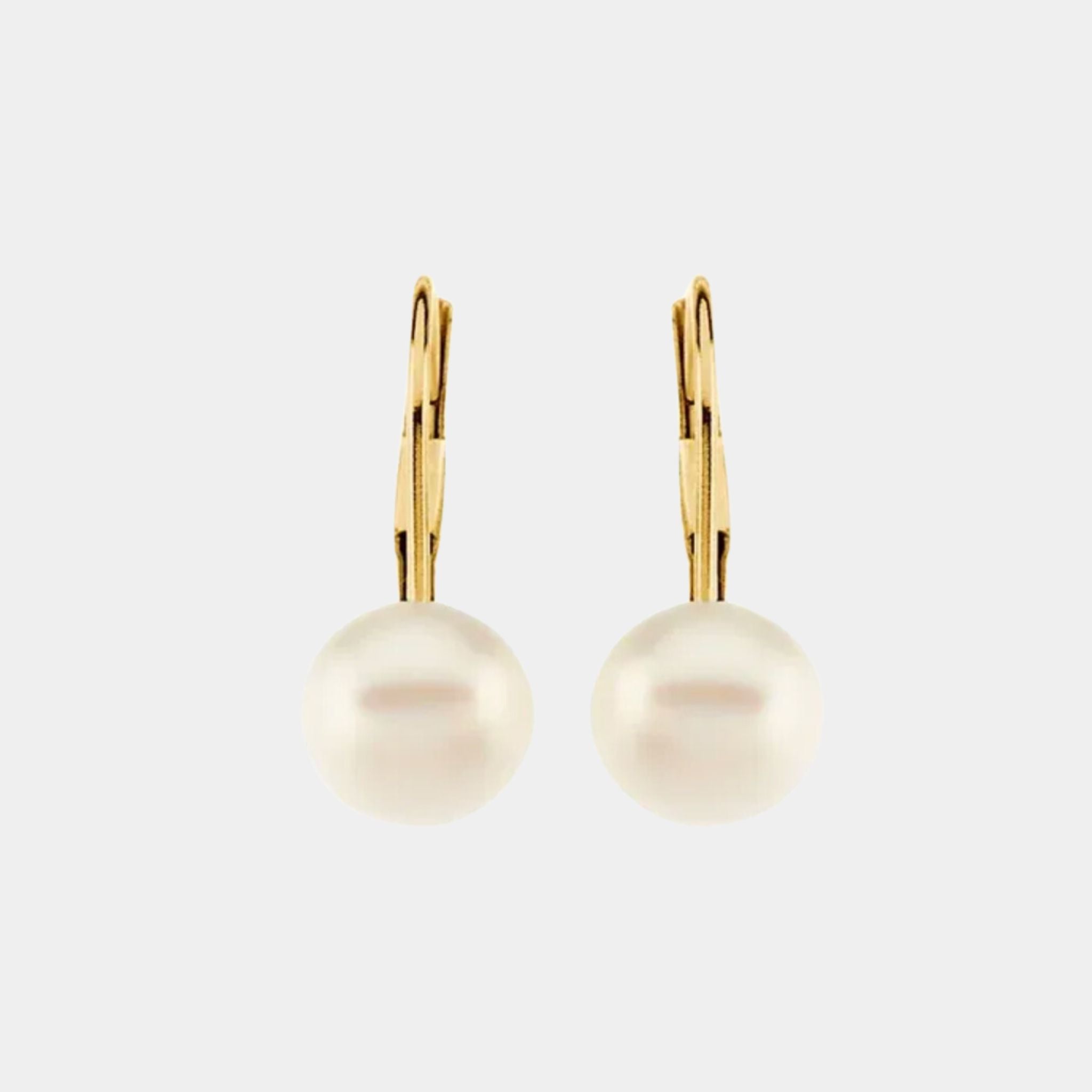 14K Freshwater Cultured Pearl Levers