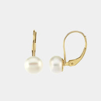 14K Freshwater Cultured Pearl Levers