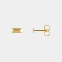 14K Geometric Studs