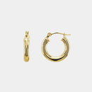 14K Tube Hoops