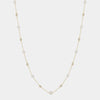 14K, Akoya Pearl & Natural Diamond Station Necklace