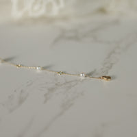 14K, Akoya Pearl & Natural Diamond Station Bracelet Lifestyle