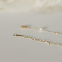 14K, Akoya Pearl & Natural Diamond Station Bracelet Adjustable Loops Lifestyle