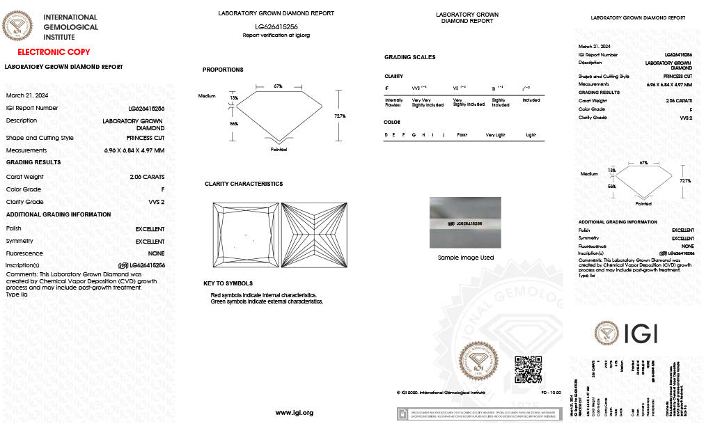 Princess | 2.06 F VVS2 | LG626415256