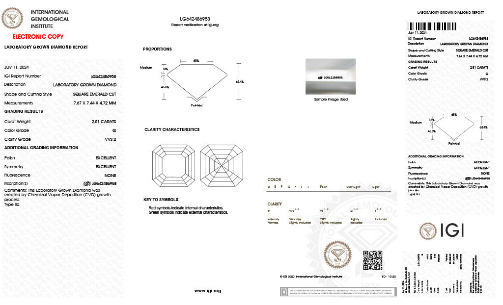 Asscher | 2.51 G VVS2 | LG642486958