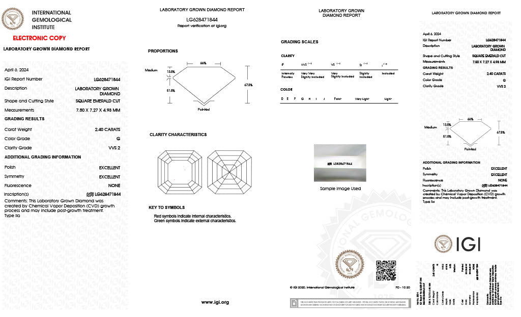 Asscher | 2.40 G VVS2 | LG628471844