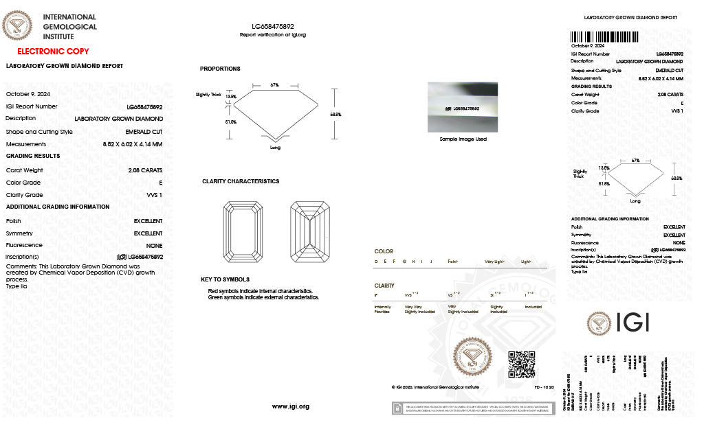 Emerald | 2.08 E VVS1 | LG658475892
