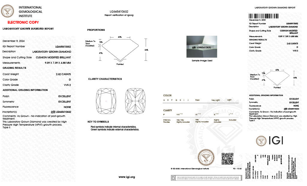 Elongated Cushion | 2.62 D VVS2 | LG665410632