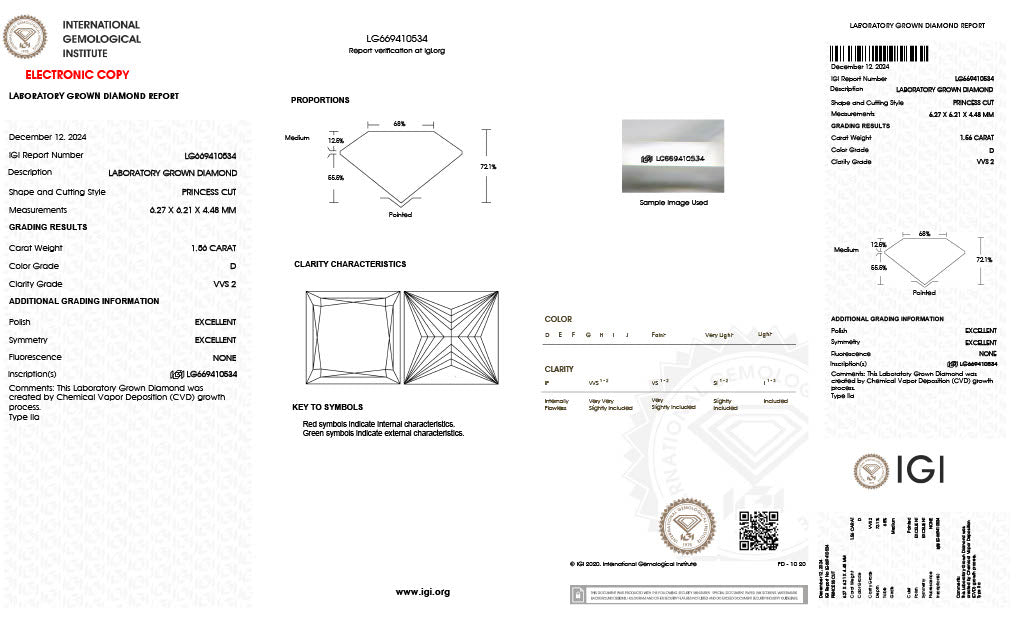 Princess | 1.56 D VVS2 | LG669410534