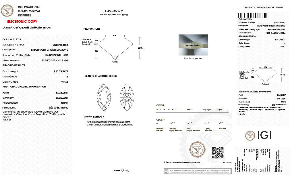 Marquise | 2.10 E VVS2 | LG657458652