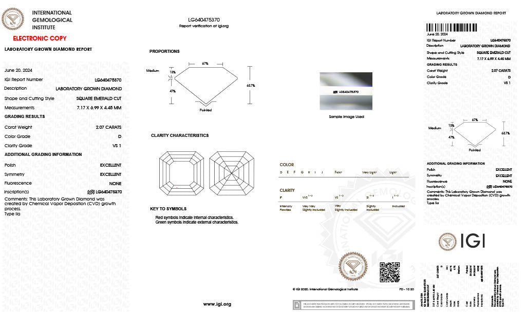 Diamond Asscher - Laboratory Grown - 2.07 - thumbnail