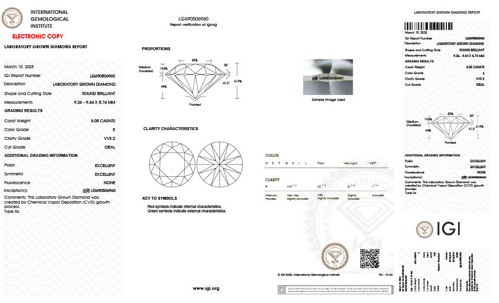 Round | 3.05 E VVS2 | LG690506960