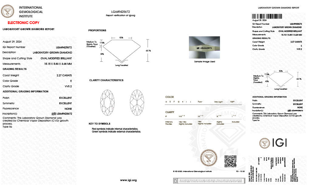 Diamond Oval - Laboratory Grown - 2.27 - thumbnail