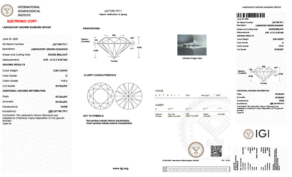 Diamond Round - Laboratory Grown - 2.05 - thumbnail