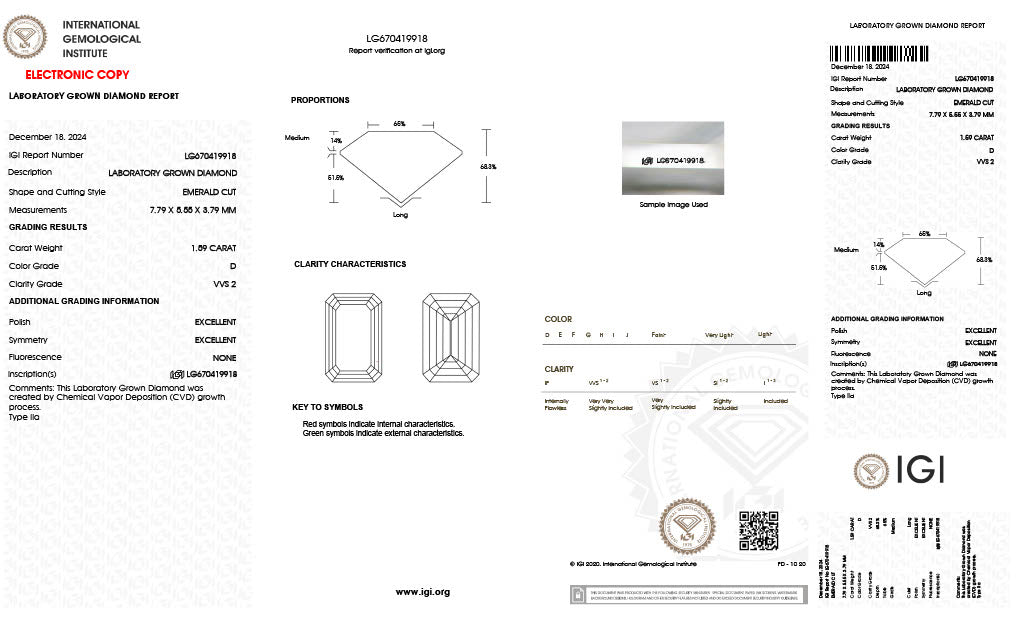 Diamond Emerald - Laboratory Grown - 1.59 - thumbnail