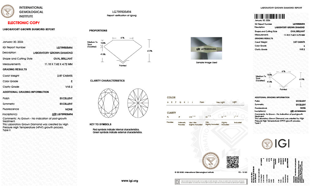 The Signature Hidden Halo | 2.57CT Oval Lab Diamond | 14K YG