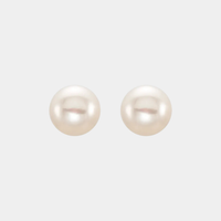 14K Freshwater Cultured Button Pearl Studs