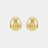 14K Puffed Ball Stud Earrings