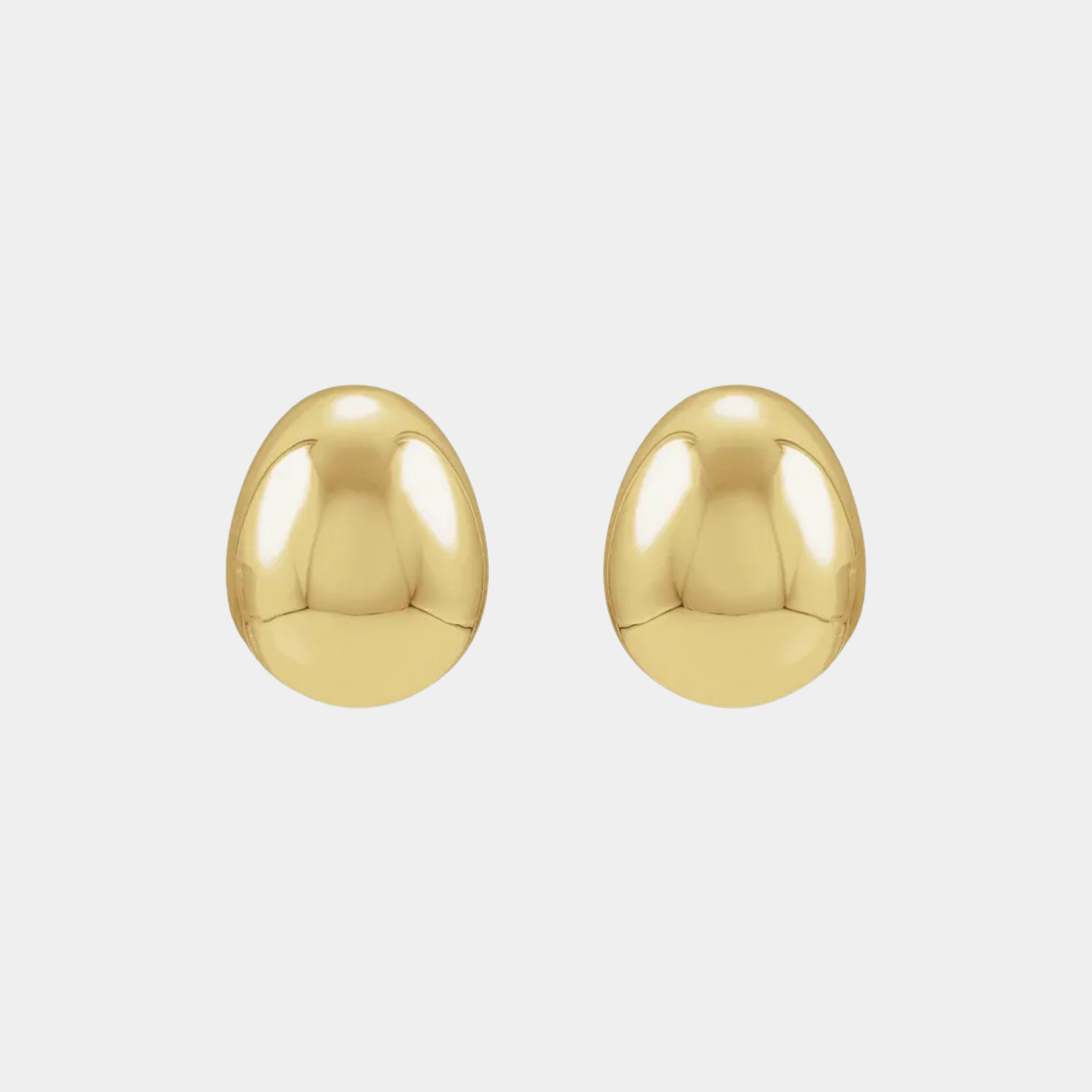 14K Puffed Ball Stud Earrings