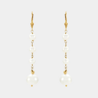 14K Freshwater Cultured Pearl Drop Earrings