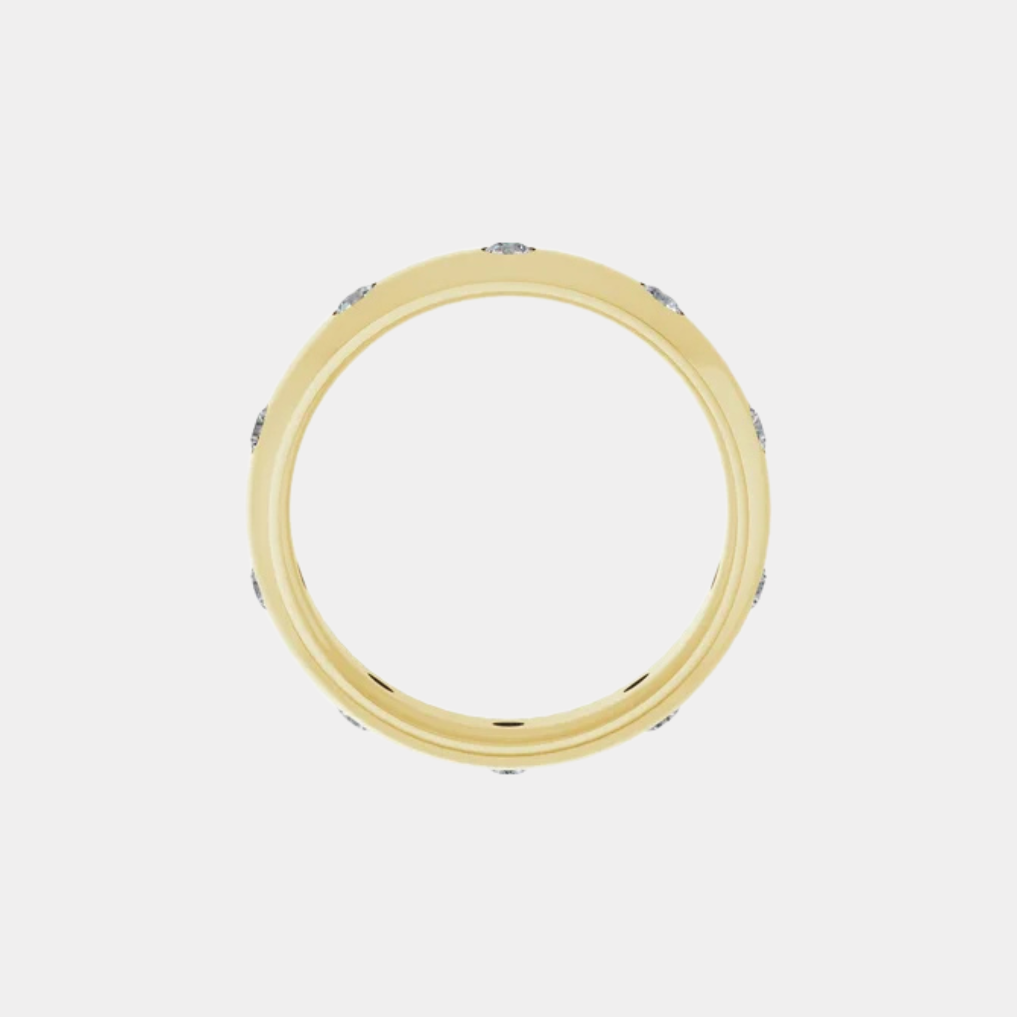 The Gold Classic Flush Set Eternity Band