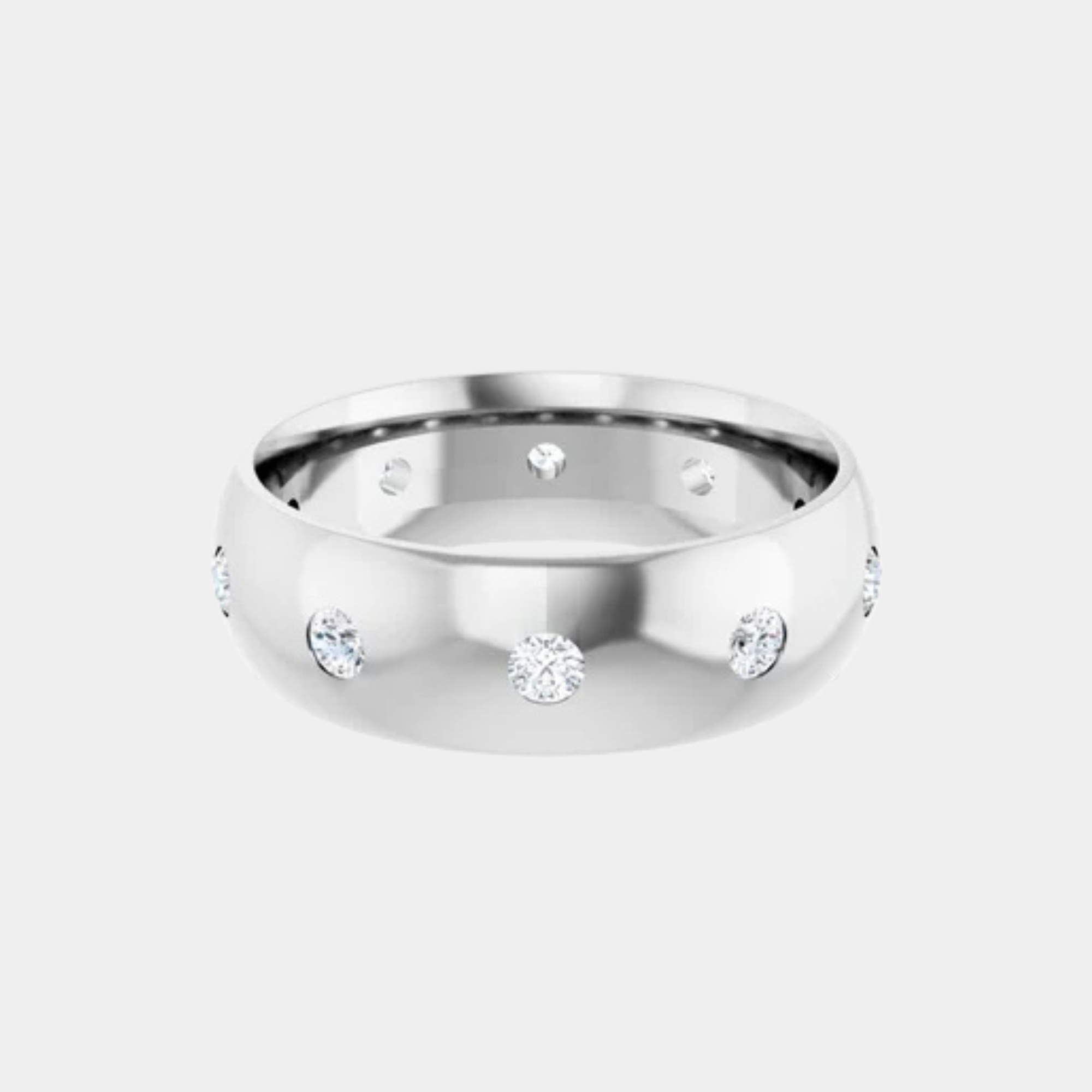 The Gold Classic Flush Set Eternity Band