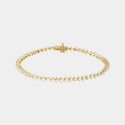 2.93CT 3-Prong Lab-Grown Tennis Bracelet