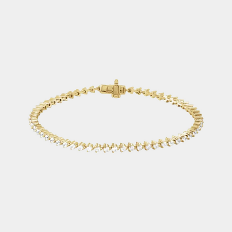 2.93CT 3-Prong Lab-Grown Tennis Bracelet