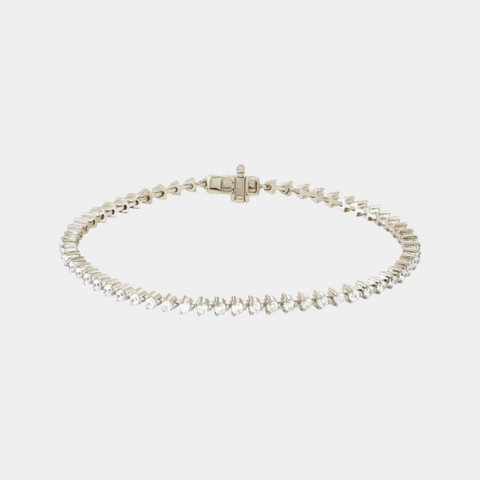 3.16CT 3-Prong Lab-Grown Tennis Bracelet