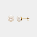 14K Freshwater Cultured Button Pearl Studs