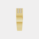 The Gold Double Row Tapered Band