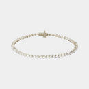 14K 3-Prong Diamond Tennis Bracelet