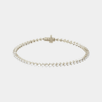14K 3-Prong Diamond Tennis Bracelet