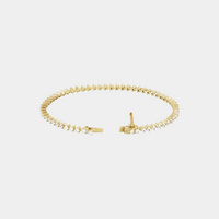 14K 3-Prong Diamond Tennis Bracelet