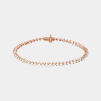 14K 3-Prong Diamond Tennis Bracelet