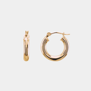 14K Tube Hoops