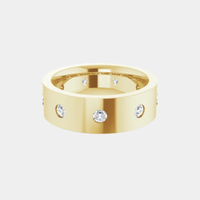 The Gold Flat Flush Set Eternity Band
