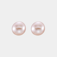 14K Freshwater Cultured Button Pearl Studs