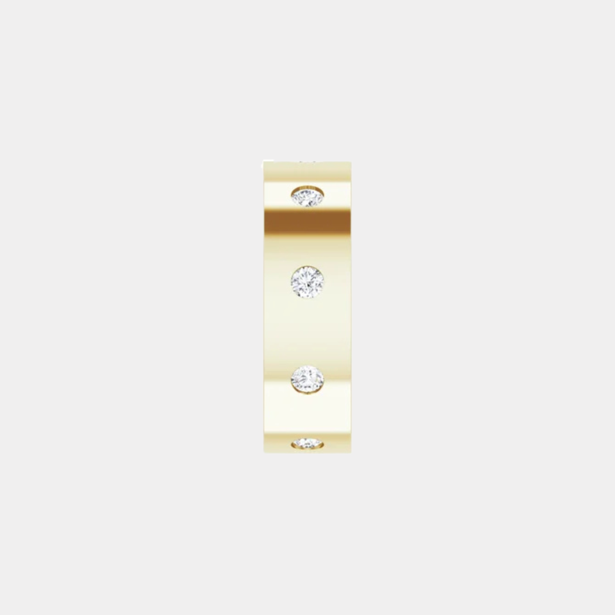 The Gold Flat Flush Set Eternity Band