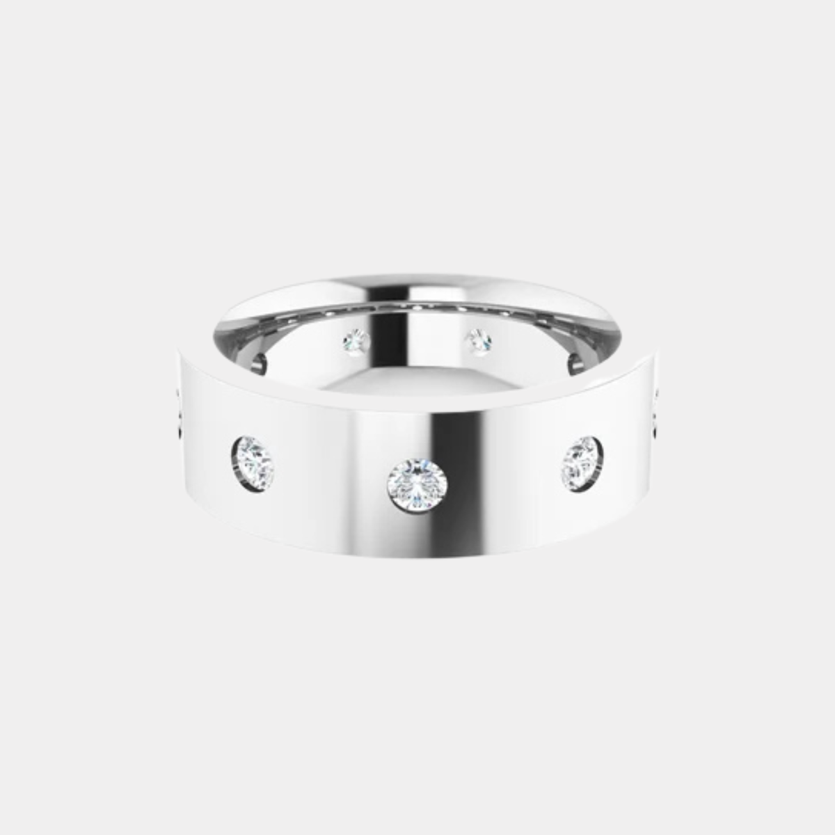 14K / Lab-Grown / White Gold