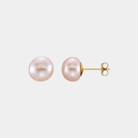14K Freshwater Cultured Button Pearl Studs
