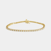 yellow gold lab diamond tennis bracelet