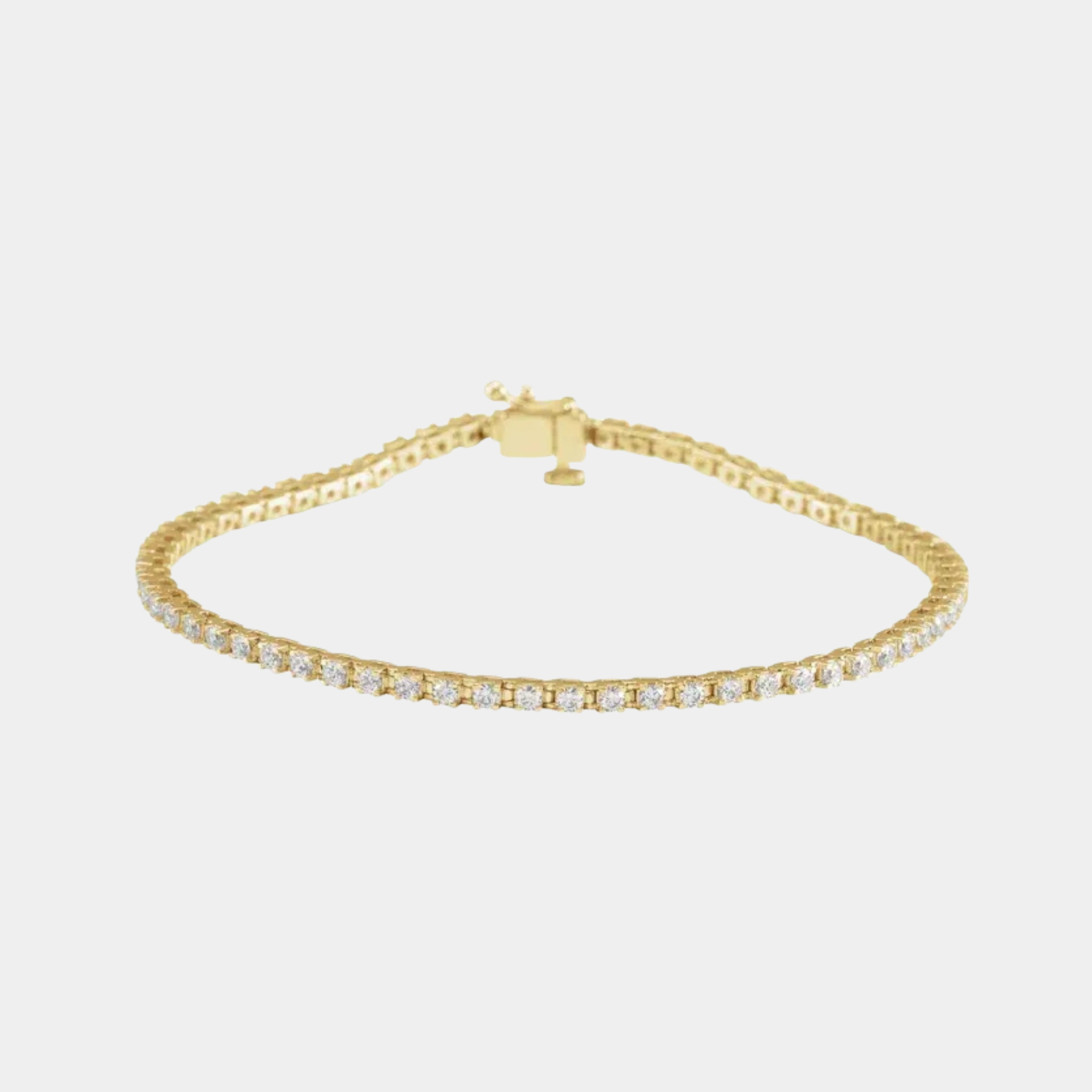 14K 4-Prong Diamond Tennis Bracelet